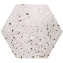 Confeti Grey Patterned Hexagon Floor Tiles
