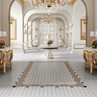 Siena Black and White Victorian Floor Tiles