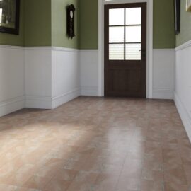 Rustic Siena Terracotta Flooring – Porcelain, Matt - Room Setting