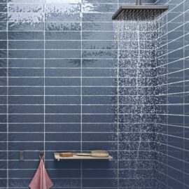 Handcraft Navy Metro Tiles - shower wall