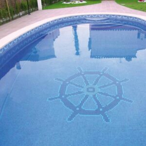 Blue Mosaic Slip Resistant Tiles - R11 rated