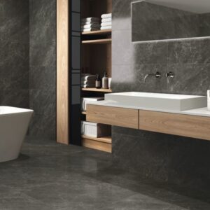 Buckingham Rectified Black Gloss Floor Tiles
