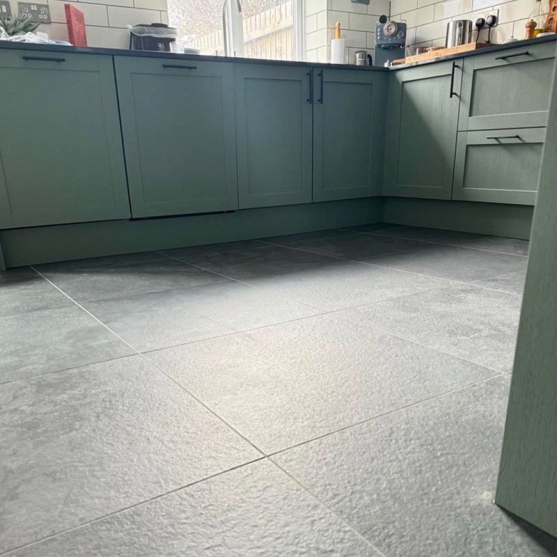 Cumbria Black Slate Effect Floor Tiles - Rectified Customer Photo