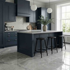 ocean gloss light grey porcelain floor tiles