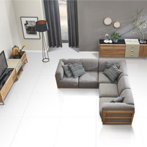 Zed Large White Gloss Tiles – Porcelain, Rectified- room image