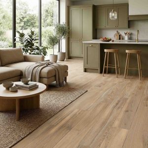 venue wood effect plank porcelain floor tiles room