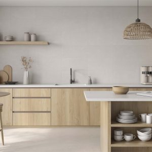 Serenna White Stone Effect Wall Tiles roomshot